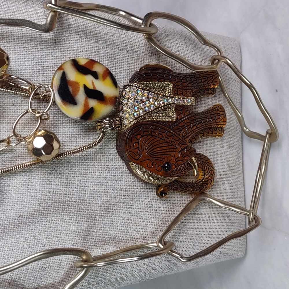 Bold Gold Necklace Bundle 4pc Assortment - image 3